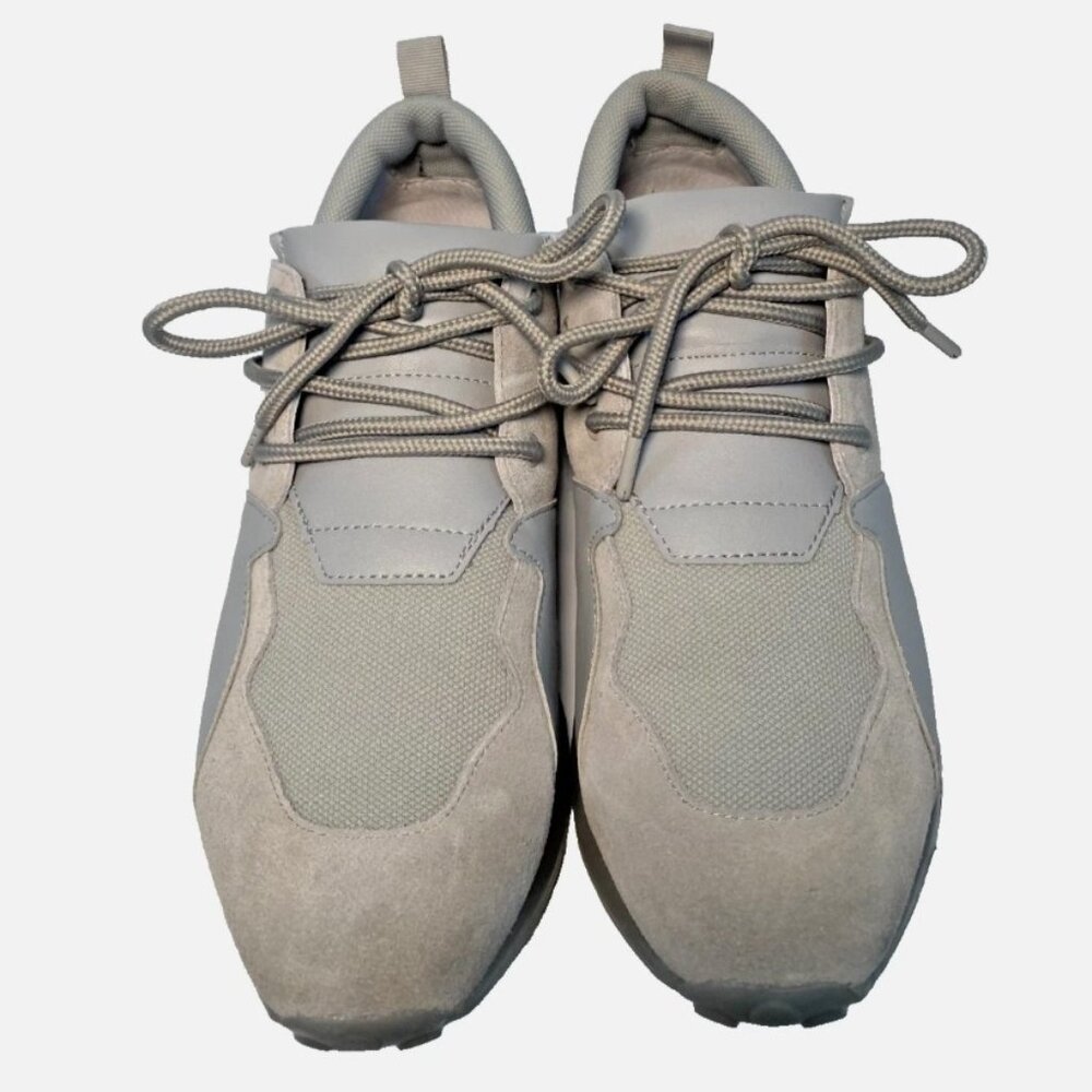 Steve Madden NYC Men's Size 9.5 Fashion Casual Sneakers Gray Clear Bottom